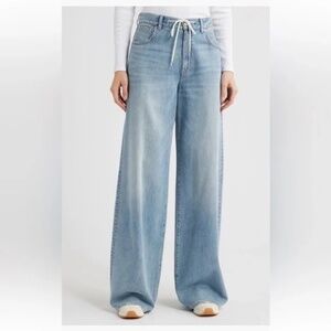 Madewell Superwide Leg Drawstring Jeans, Size 27